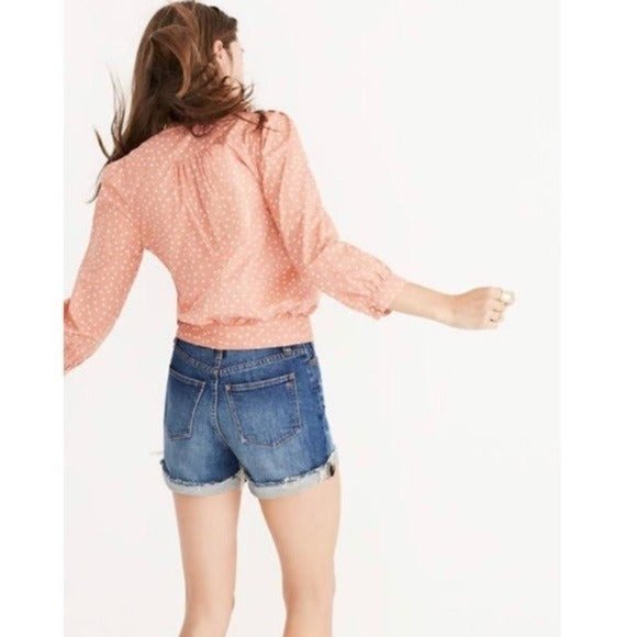 Madewell Star Print Wrap Blouse Size XSmall - Picture 2 of 5